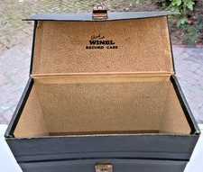 VINTAGE WINEL BRAND 12" VINYL STORAGE CARRY CASE W/ HANDLE 40-50 LPs