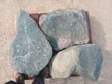  3 Large Granite Garden Rocks