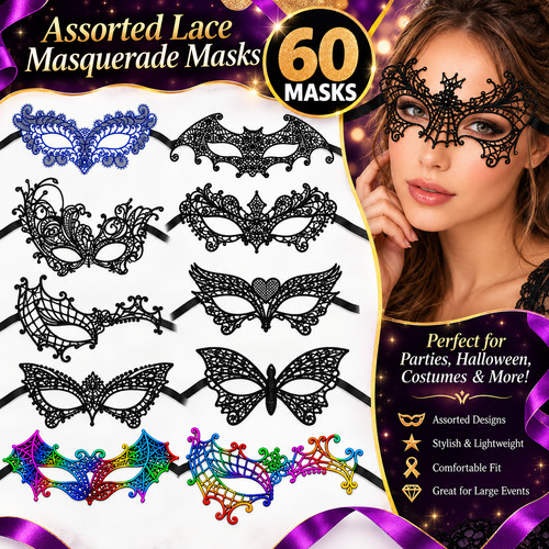 Lace masquerade masks - masquerade,