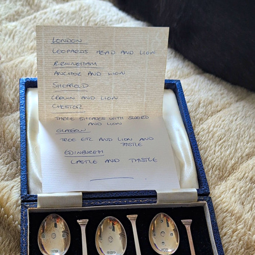 Solid silver spoons set - of,