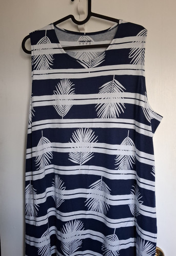 Lands end navy - white, striped