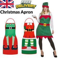 CHRISTMAS COOKING APRON MEN WOMEN COUPLE SET 1PC/2PCS WATERPROOF KITCHEN BIB  ✅
