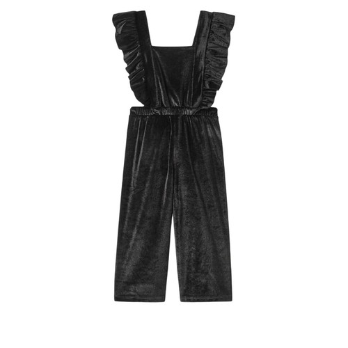 Zara girls black velvet ruffle - zara,