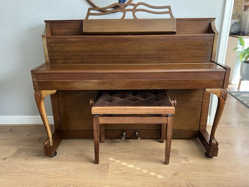 Challen upright piano with - challen,
