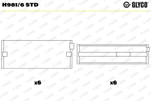 Crankshaft glyco h981 std - glyco,