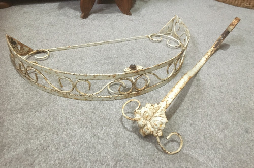 Vintage wrought iron flower - iron,