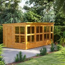 Potting Shed | Power Pent Potting Sheds | Wooden Greenhouse | Sizes 10x4 to 14x8