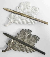 German Ski Jäger Cap Badge - Jager Hat WW2 WWII Army Heer New or Aged Device pin