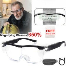 ^350% Magnifier Glasses With Led Light Magnifying Glasses Loupes Reading Sewing