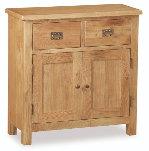 Rustic oak mini sideboard - rustic,