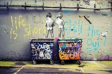 Banksy Little Boys Life Quote