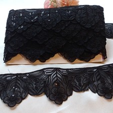 New 3 yards Black organza