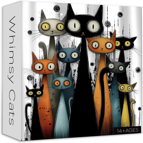 1000 piece whimsical cats - piece,