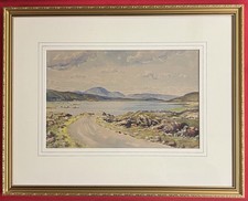 Original Irish Art Watercolour Painting Loughanure County Donegal By Ivan Swain