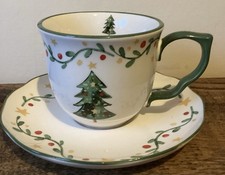 Christmas Tree Cup And Saucer