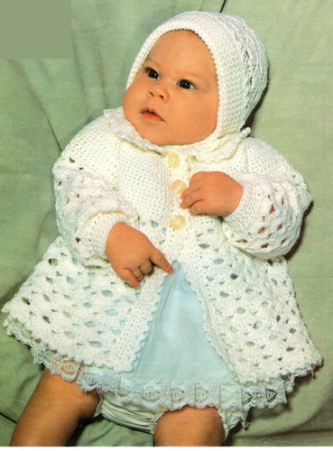 0602 crochet babys matinee - crochet,