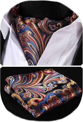 Paisley cravat ascot tie - tie, &