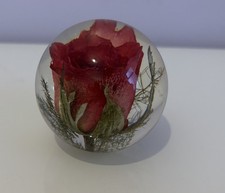 Hafod Grange Paperweights. Real Red Rose. 2001
