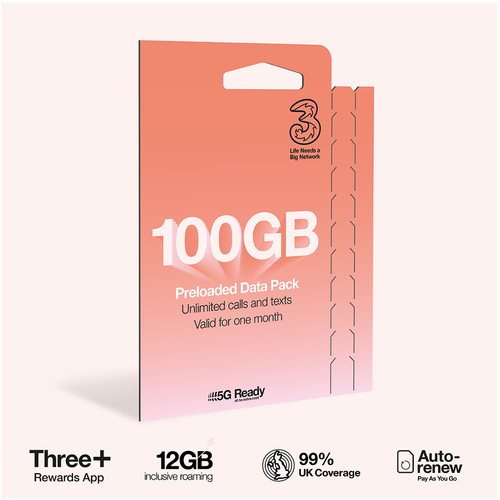 Three payg voice sim - voice,