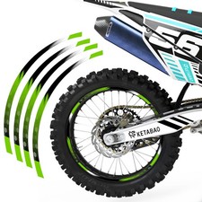 For HONDA CRF 250RX 19-23 22 21 Wheel Stickers Rim 21" 18" Dirt Bike B01B Green