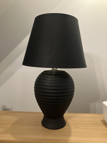 Large table lamp black ceramic - lamp,