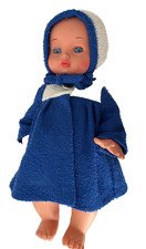 Vintage Furga Baby Doll Plastic Solid Doll Moulded Hair 13" Wearing Outfit