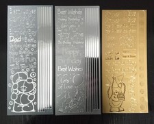 Happy Birthday Peel Off Stickers, gold & silver - 3 sheets - Partly Used