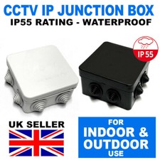IP JUNCTION BOX CASE IP55 WATERPROOF GREY / BLACK FOR OUTDOOR ELECTRIC CCTV