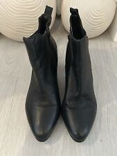 Matalan Black Leather Soleflex Boots Size 4