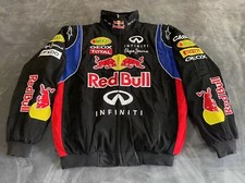Adult F1 Vintage Racing Jacket, Red Bull Jacket,Ebroidered Cotton Padded