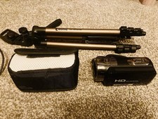 Camcorder, FHD 1080P Digital, Rotatable, includes carry case + extendable tripod