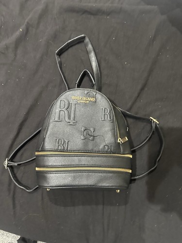Black backpack river island - black,