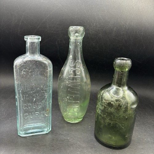Antique bottles trio of - x, 3
