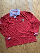Wales 90s Vintage Rugby Union Shirt Cotton Traders Long Sleeve Jersey XL