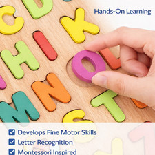 Wooden Board Alphabet Number