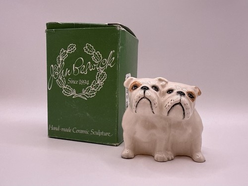Beswick bulldogs pair - bulldogs, seated