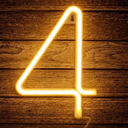 Neon number light - neon,