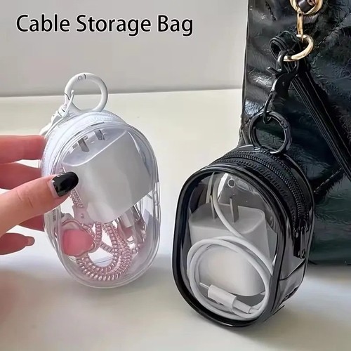 Mini clear zipper bag - clear,