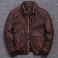 Men's Brown Vintage Biker