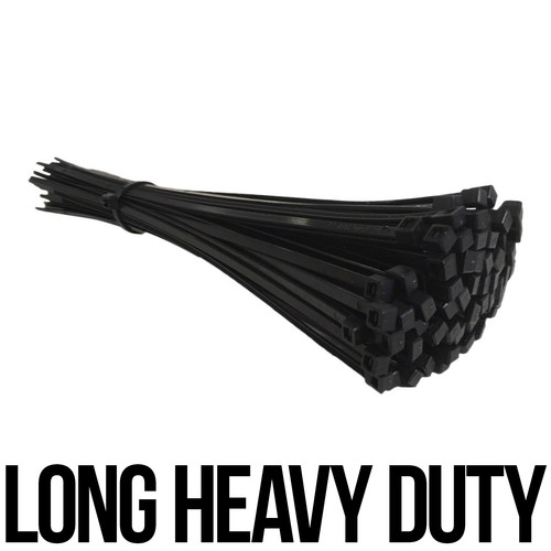 Heavy duty black cable ties - heavy,