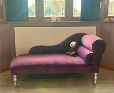 Luxury Purple Velvet Sofa -