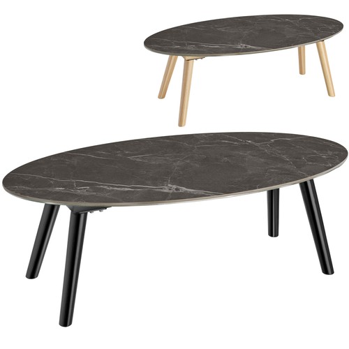 Coffee table oval sideboard - table,