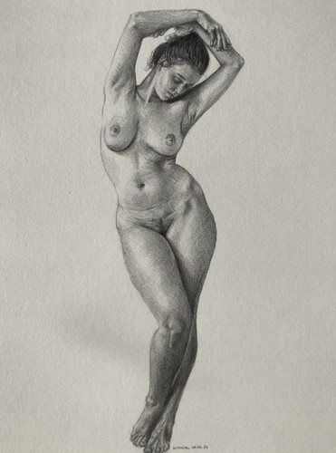 Realistic pencil drawing - realistic, of