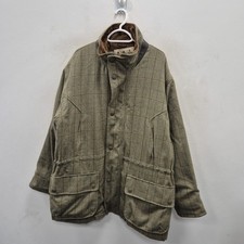 Barbour Goretex Waterproof Shooting Tweed Wool Country Check Coat Size XL To XXL