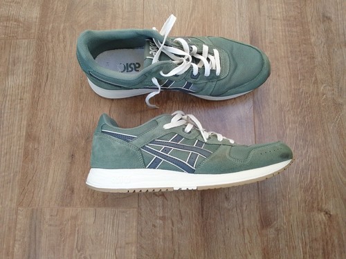 Asics trainers green navy size - asics,