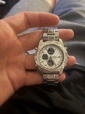 Men's Stainless Steel Silver PULSAR CHRONOGRAPH 100m Watch