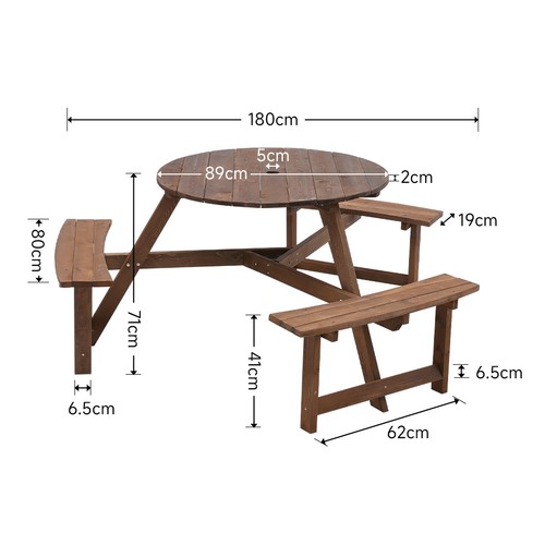 Seater wooden furniture - 6/8,