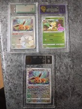 Pokémon 3 x slabs 2025 Chinese Gem Pack 2 Eevee x 2 leateon X1 prismatic holo ?