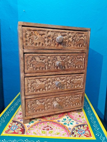 Hand carved indian four - carved,