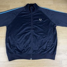 Fred Perry Retro Track Jacket Tracksuit Bomber Navy Baby Blue XL SKA Mod 60s